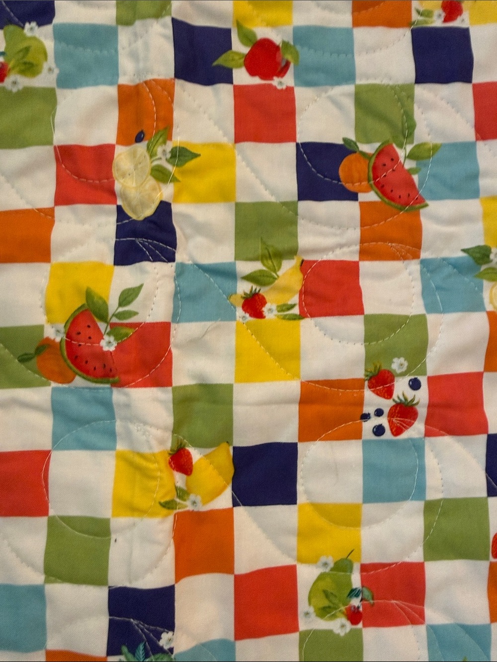 Handmade Patchwork Children’s Quilt in Pastel Multi Colors - Picture 7 of 9